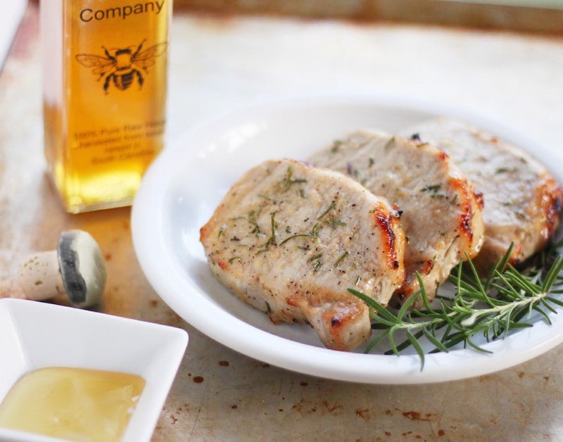 Broiled Honey Rosemary Pork Chops Recipe Bottom