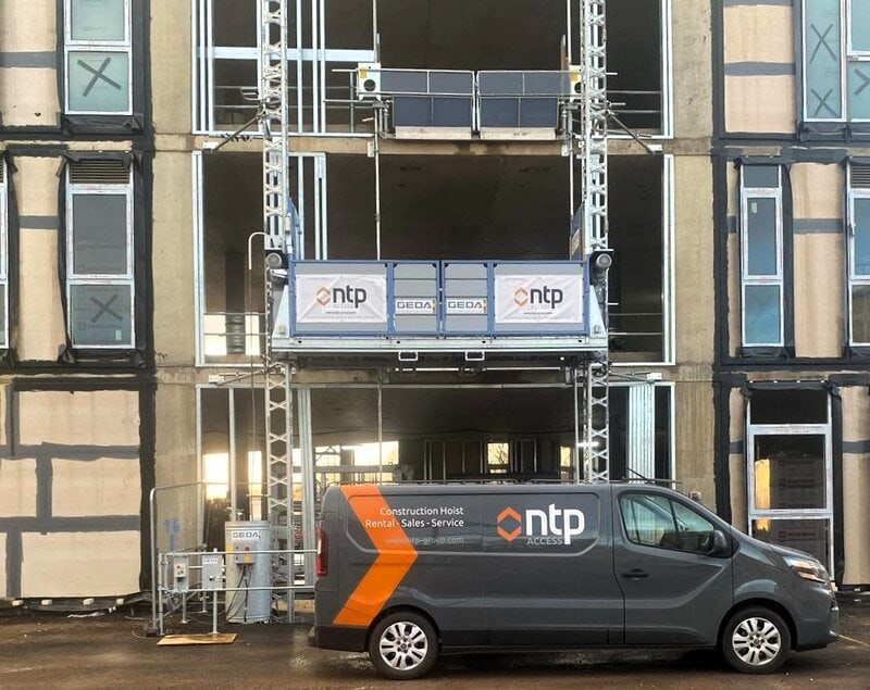 Catterick Garrison Goods Hoist on Site