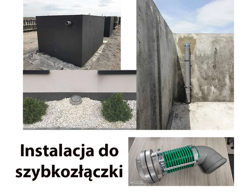 Montaż instalacji szybkozłączki Łódź – podłączenie szamba betonowego