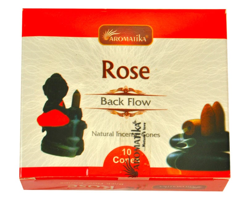 Encens Aromatika Rose 10 cônes Backflow