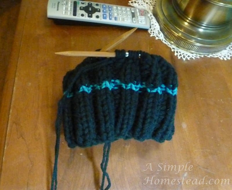 another striped hat in progress