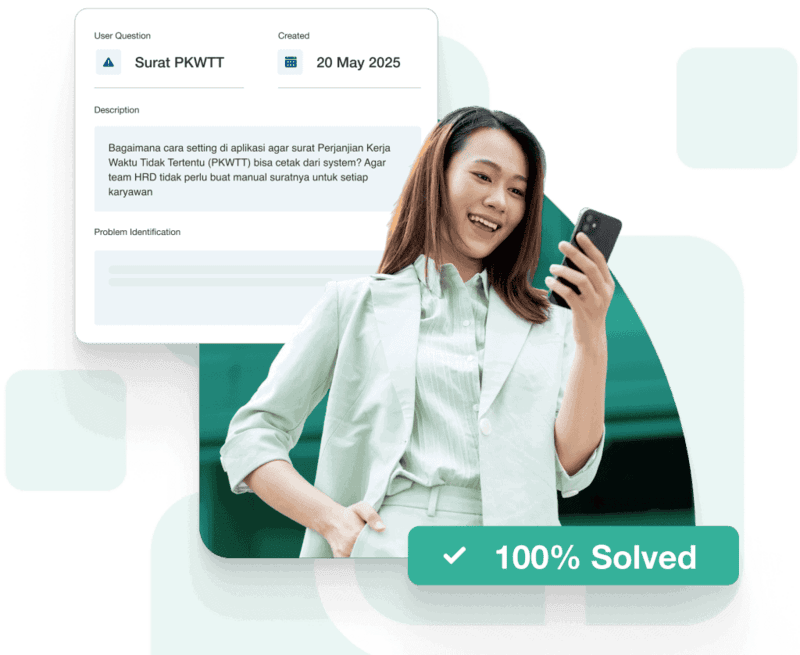 Surat PKWTT employee applying BEST software Indonesia for HR management digital workflow and automation solutions powered by Pro Int for efficient business operations