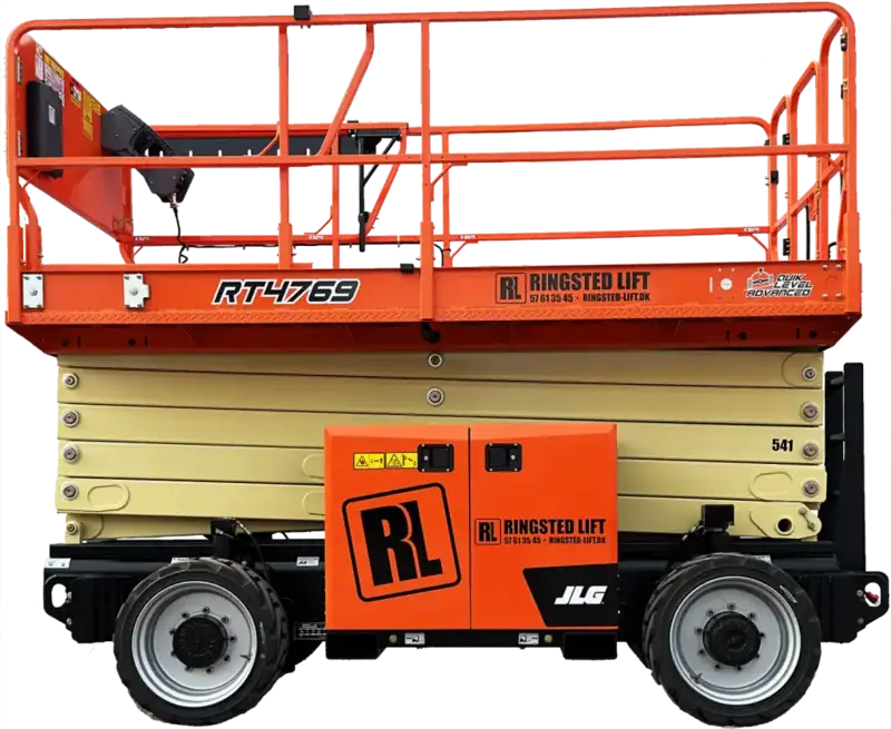 RT4769 saxlift fra JLG med arbejdshøjde på 16 m