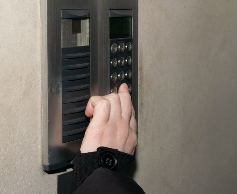 Setting an alarm code for access control system