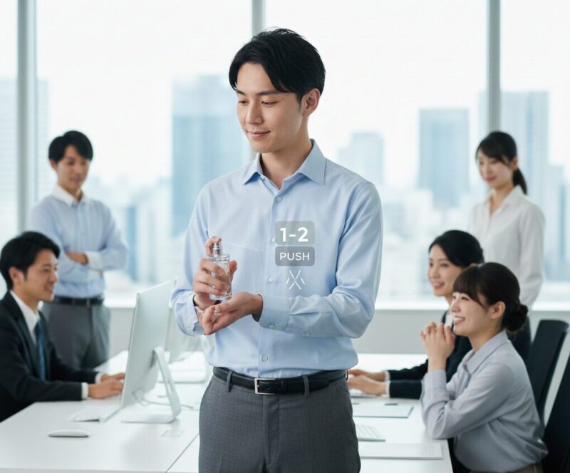 香水の正しい付け方・プッシュ数完全ガイド職場で「きつい」と言われないための最適解