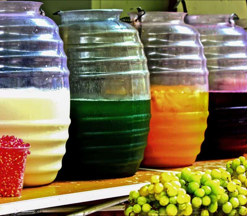 agua fresca fruit waters in oaxaca mexico