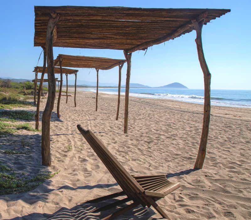 beach in chacahua national park oaxaca mexico