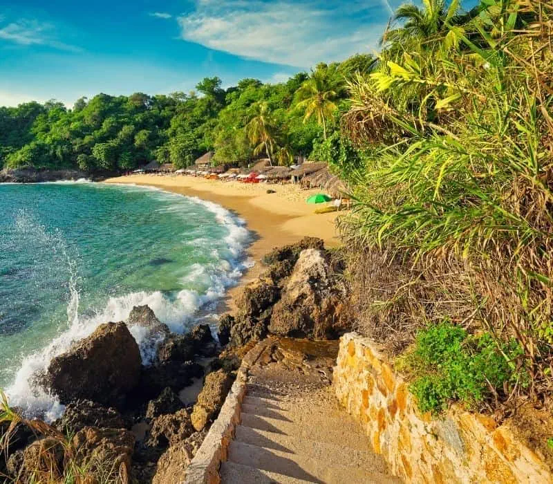 playa carrizalillo beach in puerto escondido mexico