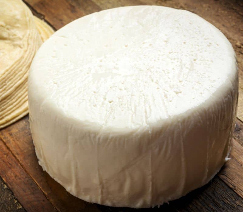 queso asadero, which can be used as a oaxaca cheese substitute