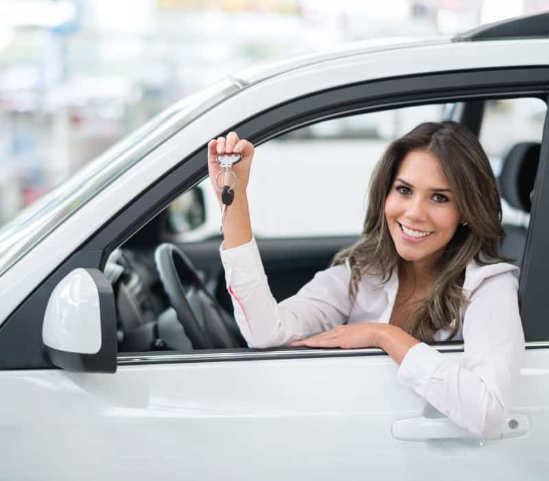 woman renting a car in oaxaca mexico