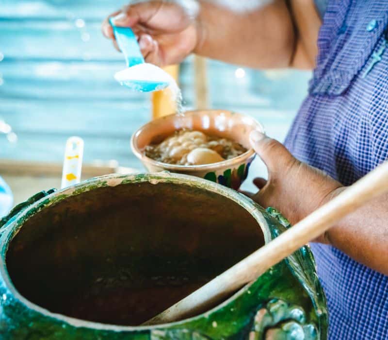 woman conducting cooking class Oaxaca