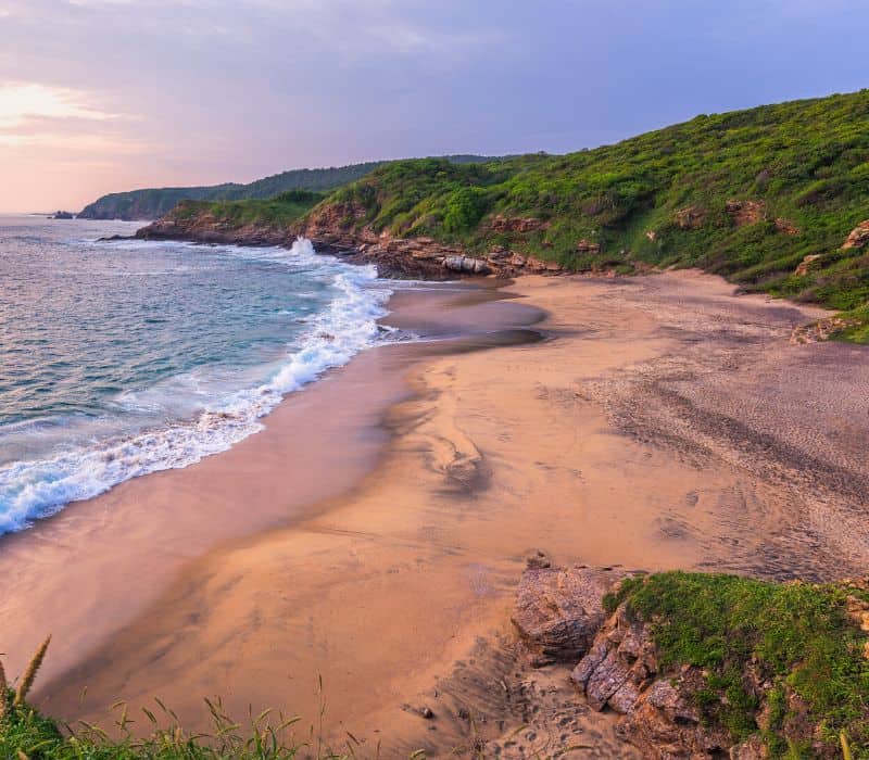 Playa Cometa, a small beach cove in Mazunte, Mexico