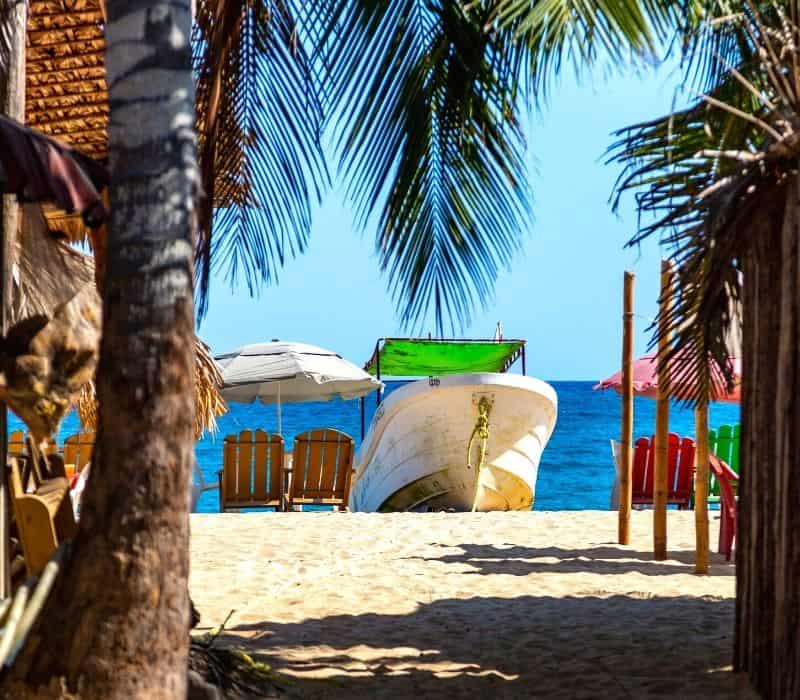 boat on the beach in mazunte mexico