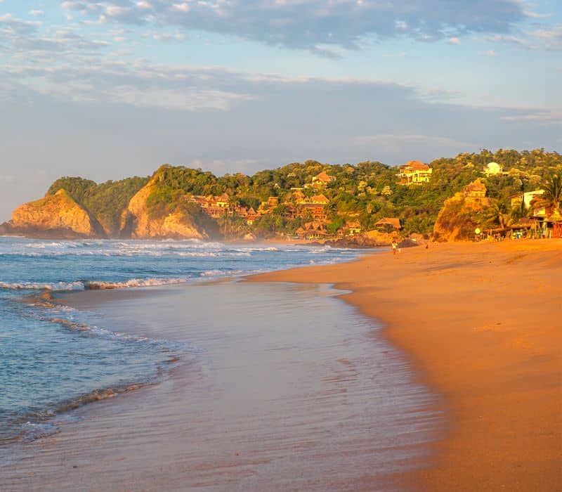 playa ziplite beach in oaxaca mexico