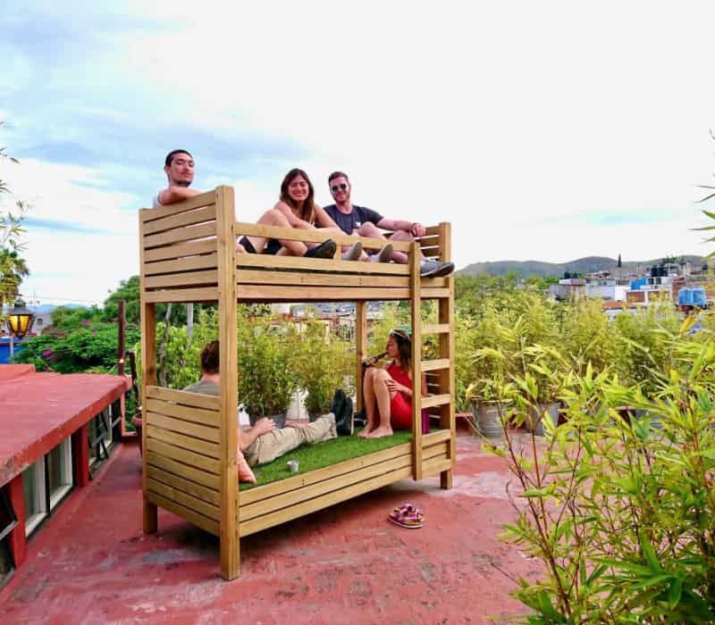 terrace area of Casa Angel Youth Hostel