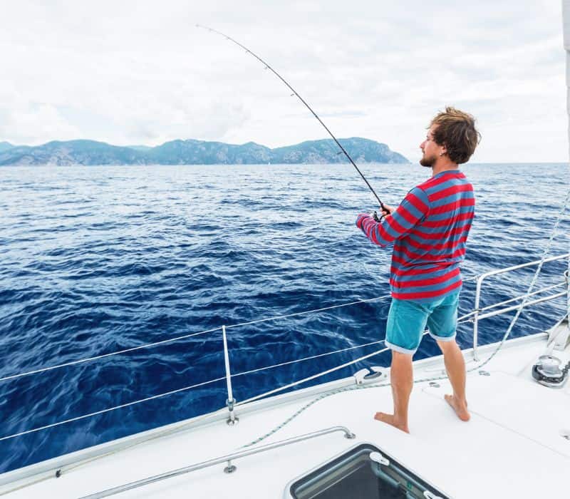 tourist fishing in Oaxaca