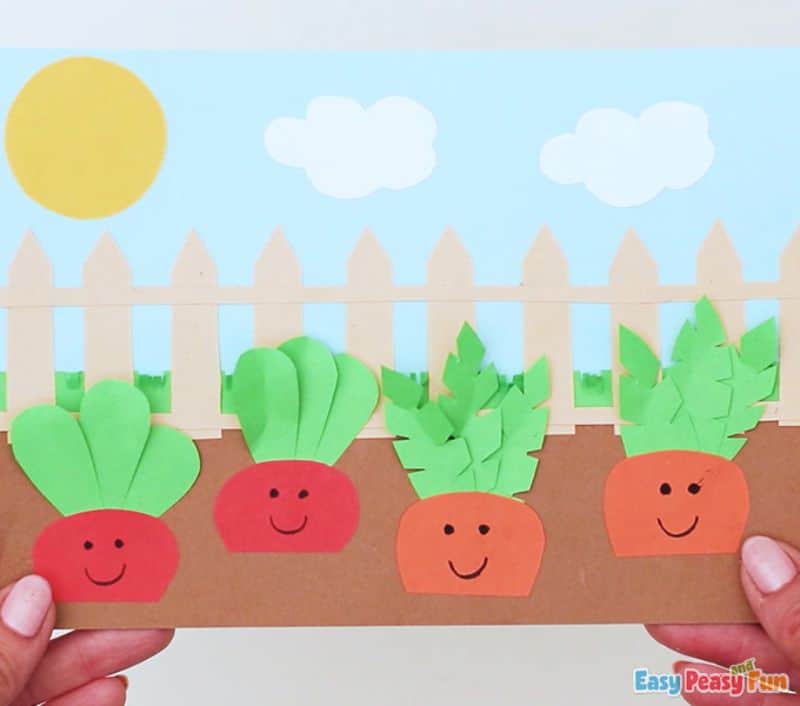 paper veggie garden craft