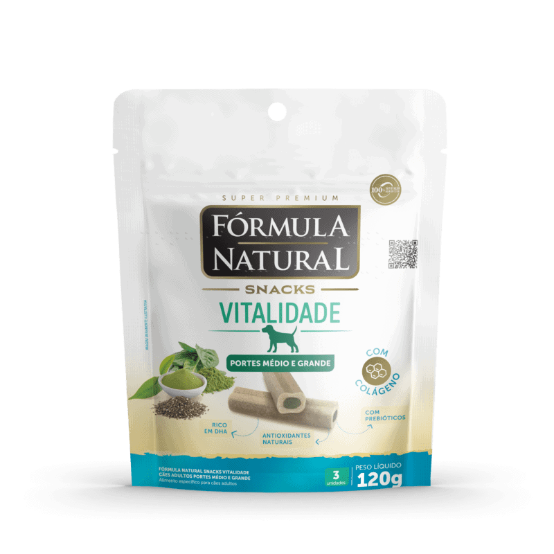 Fórmula Natural Snacks Vitalidade Cães Adultos Portes Médio e Grande