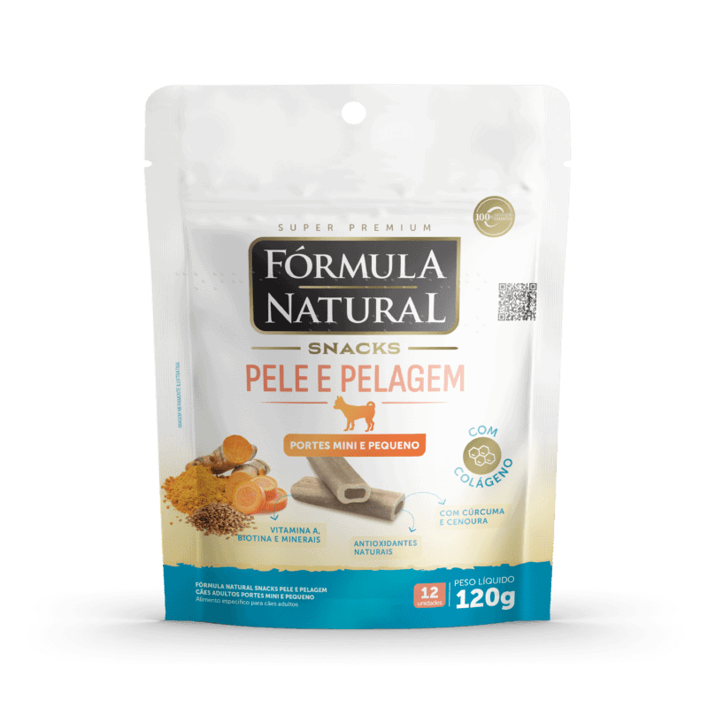 Fórmula Natural Snacks Pele e Pelagem Cães Adultos Portes Mini e Pequeno