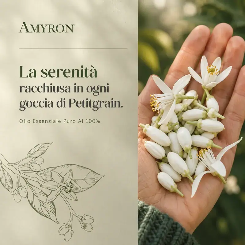 Fiori di Petitgrain raccolti a mano con olio essenziale puro AMYRON