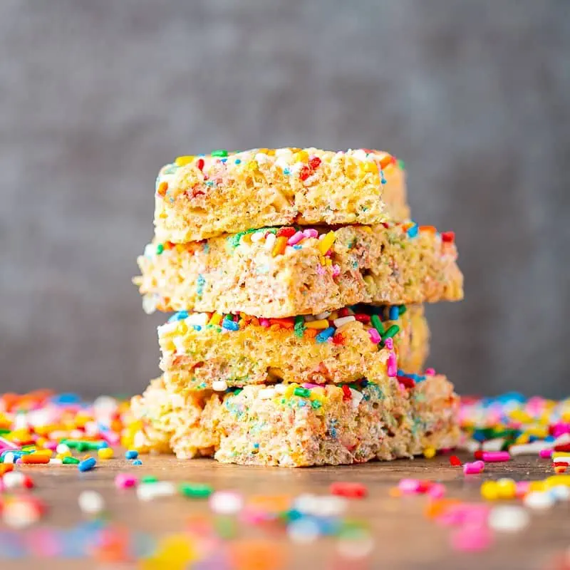 Birthday Cake Rice Krispie Treats