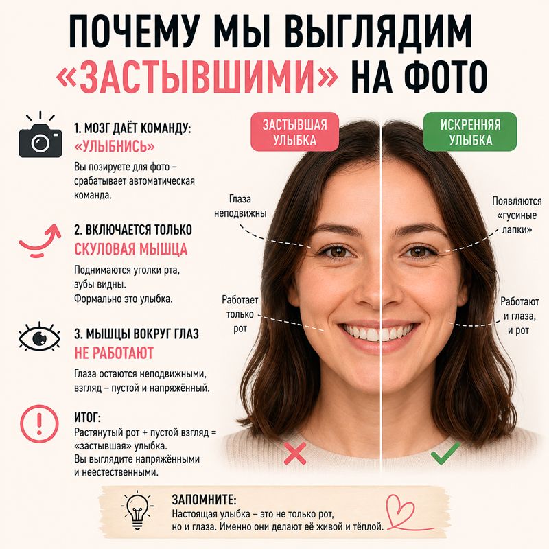 Почему мы выглядим "застывшими" на фото