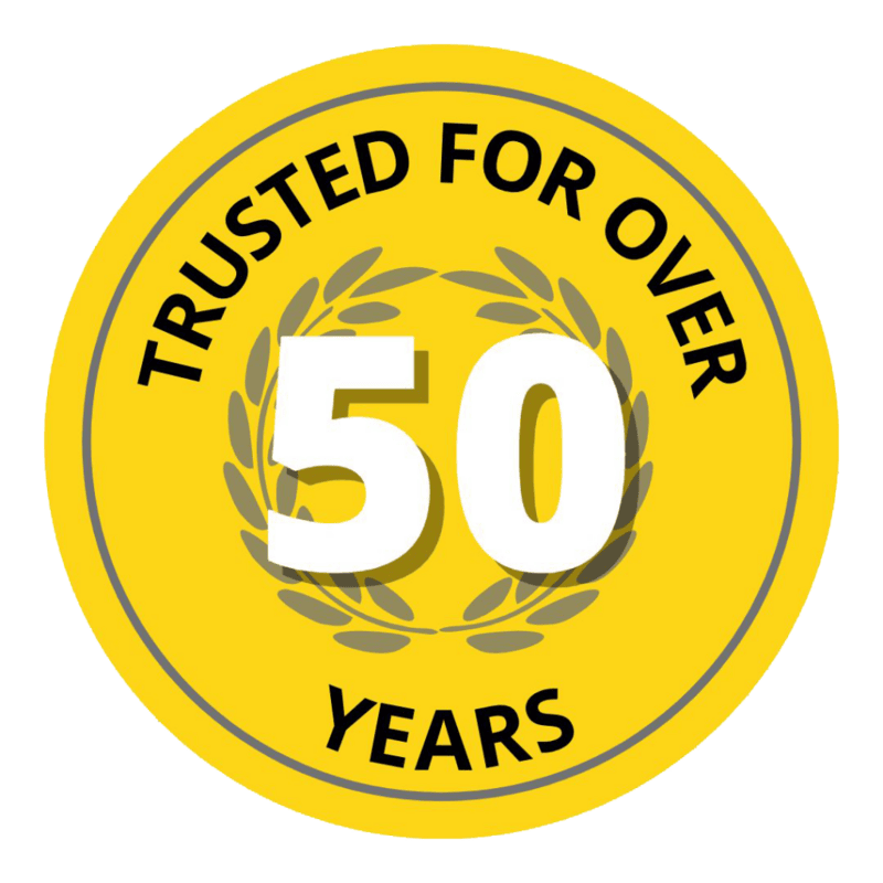 Trusted for over 50 years logo