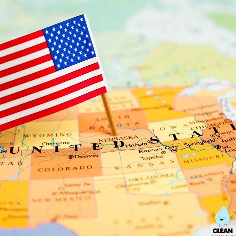 Map of USA water quality