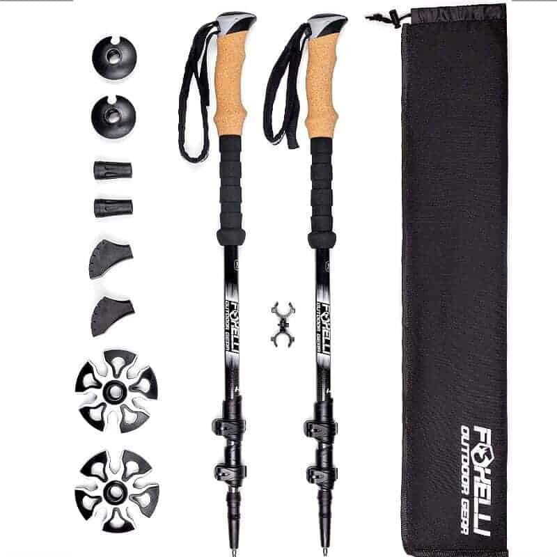 Foxelli carbon fiber trekking poles