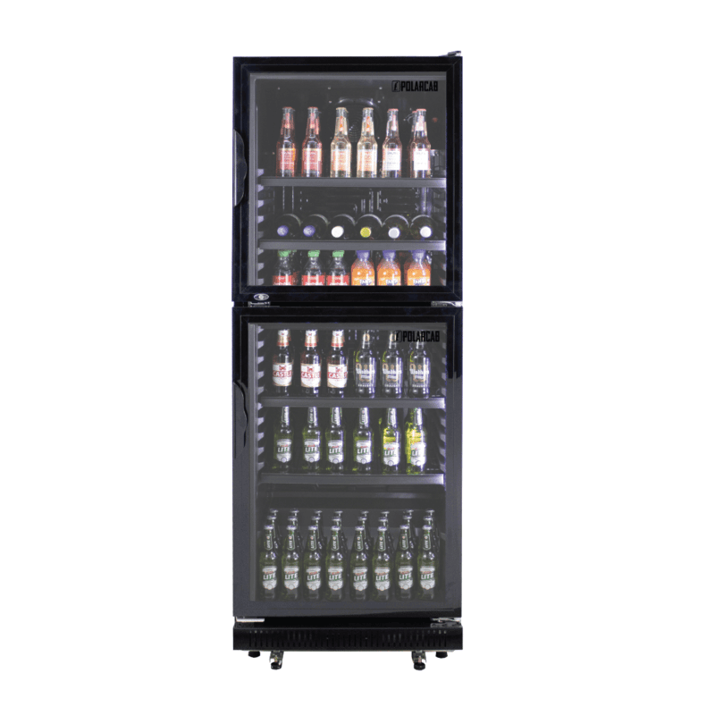 Beverage Bottle Cooler - Split Door - Black 360Lt - Image 3