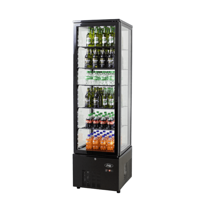 Refrigerated glass display cabinet - 279Lt, Black