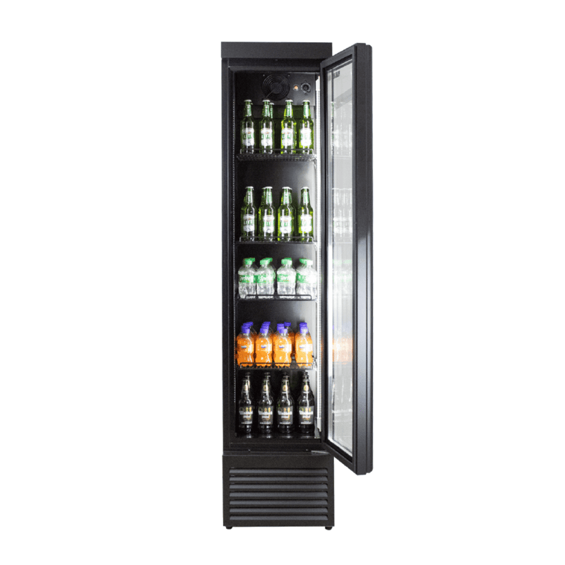 Upright Fridge G/D Slim line-PolarCab-Black - Image 2