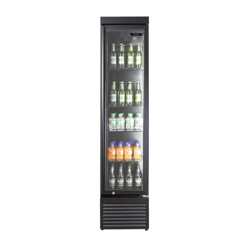 Upright Fridge G/D Slim line-PolarCab-Black