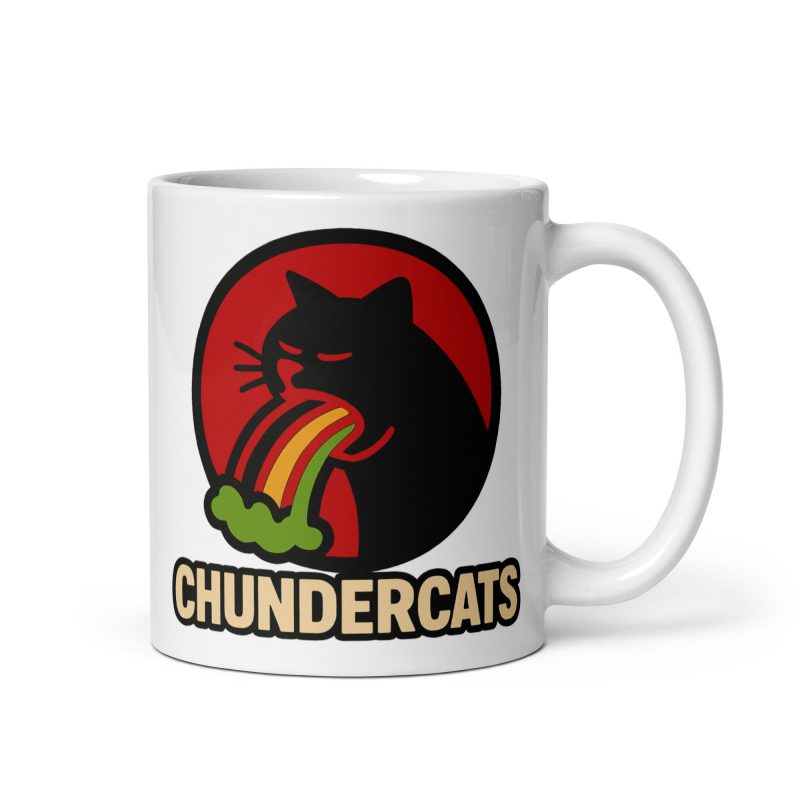 Chunder Cats White Glossy Mug