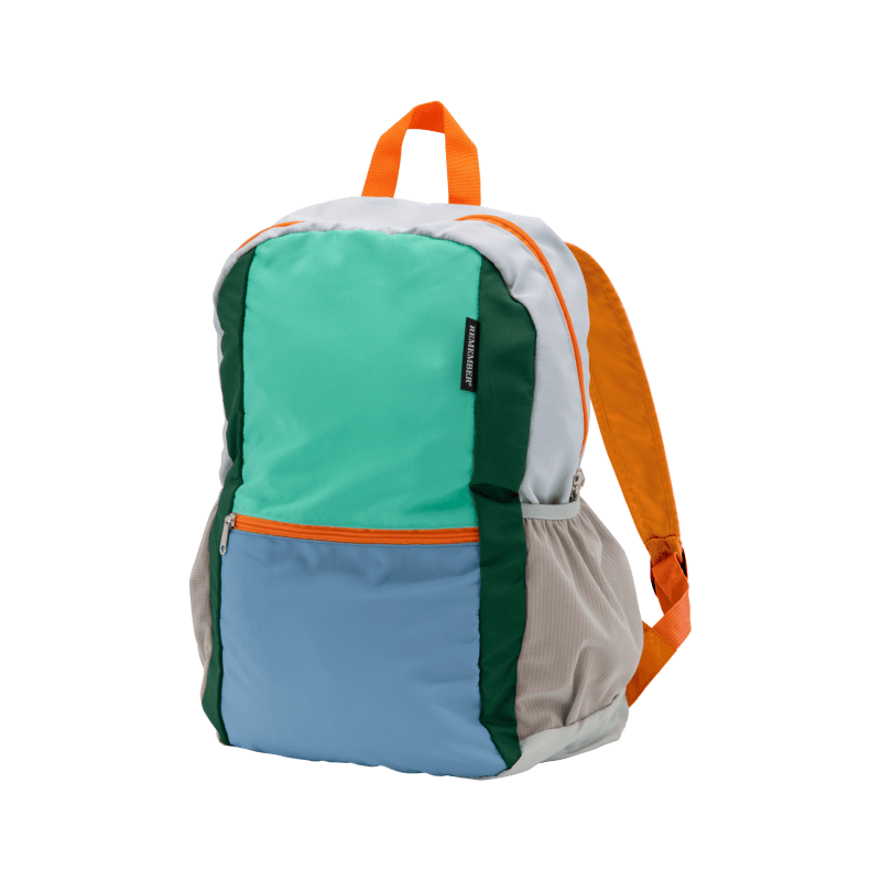 Mochila plegable turquesa