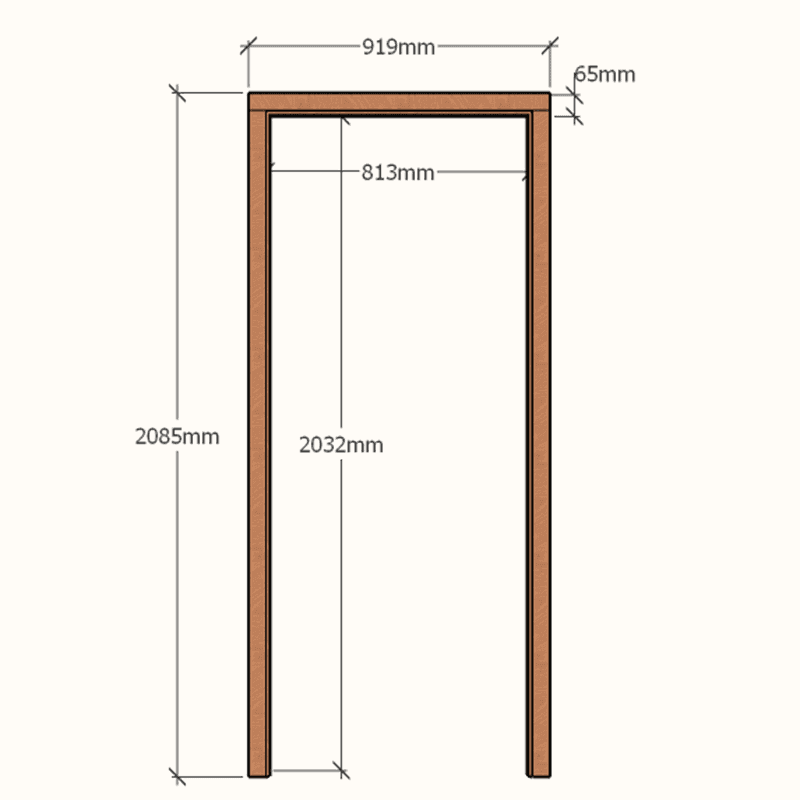 Hardwood Single Heavy Duty Door Frame 65 x 90