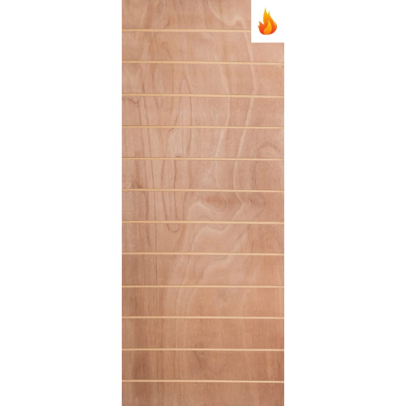 Class E 30 Minute Internal Fire Door Veneer Horizontal Grooved 813 x 2032