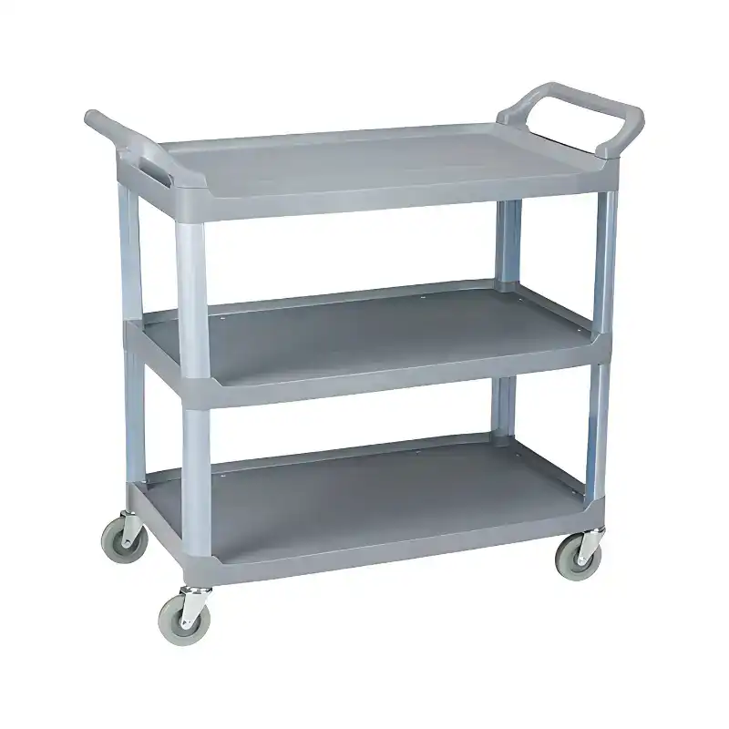 Carro Utilitario de Servicio 3 Niveles PVC Gris / Luster