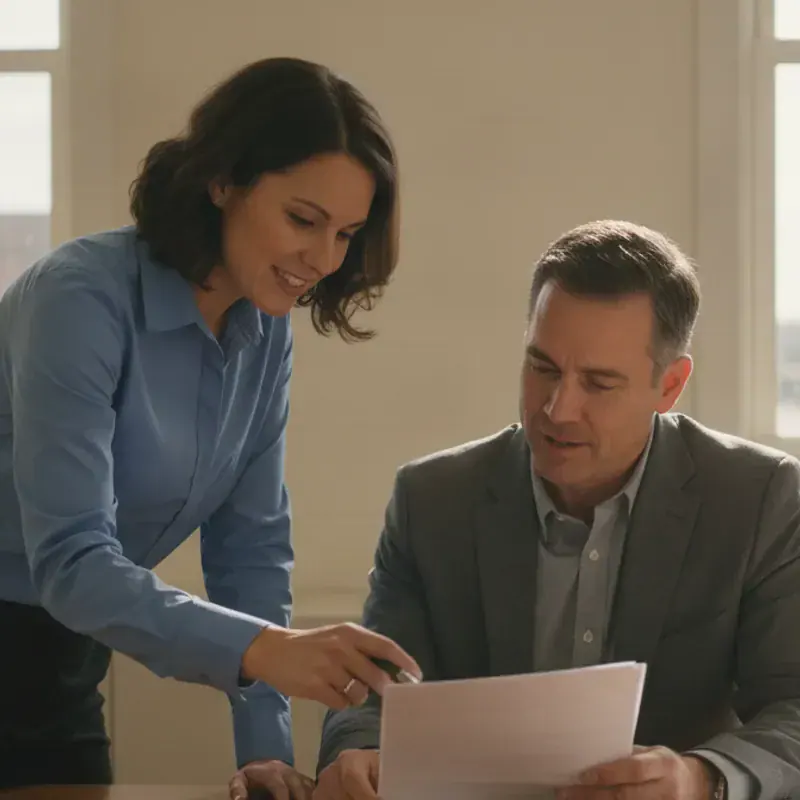Job seeker speaking with a staffing recruiter about light industrial work in Lancaster, Texas