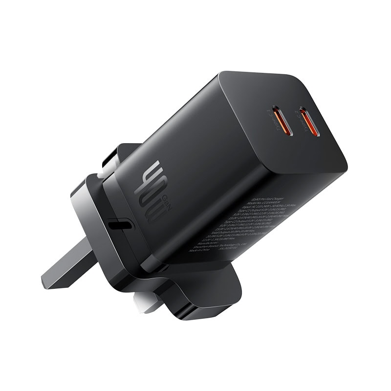 Baseus GaN5 Pro Fast Charger CC 40W UK Cluster Black 2