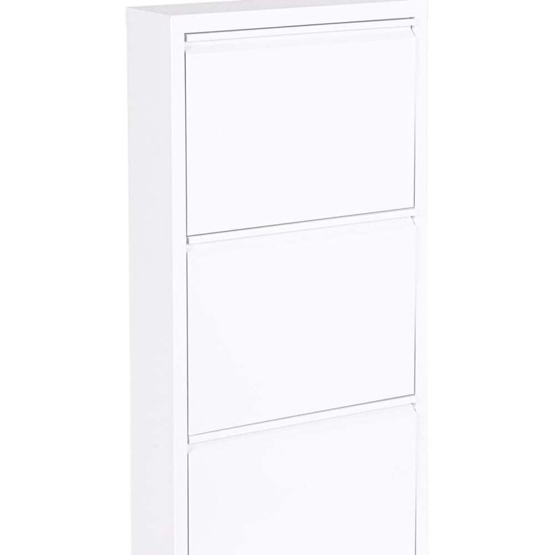 Scarpiera bianca in stile moderno, ideale per organizzare scarpe e accessori in modo elegante e funzionale.