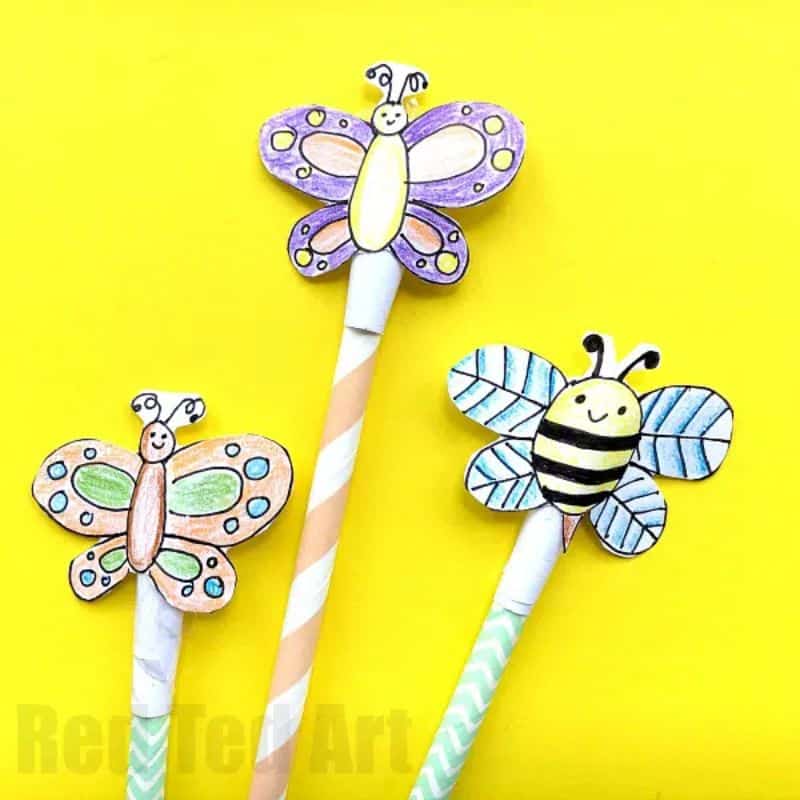 bee and butterfly straw shooters