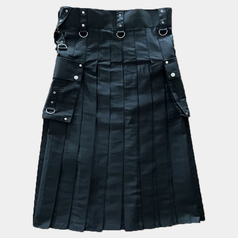 Black Utility Fashion Kilt