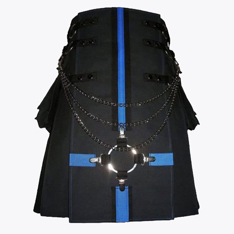 black cargo utility kilt for men.jpg