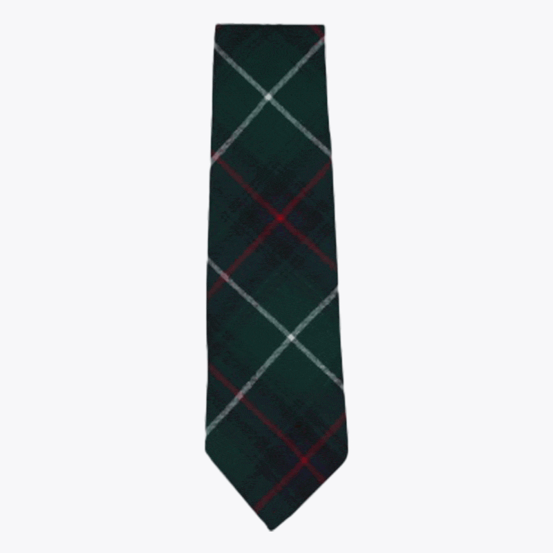 macdonald lord of the isles green tartan tie.gif