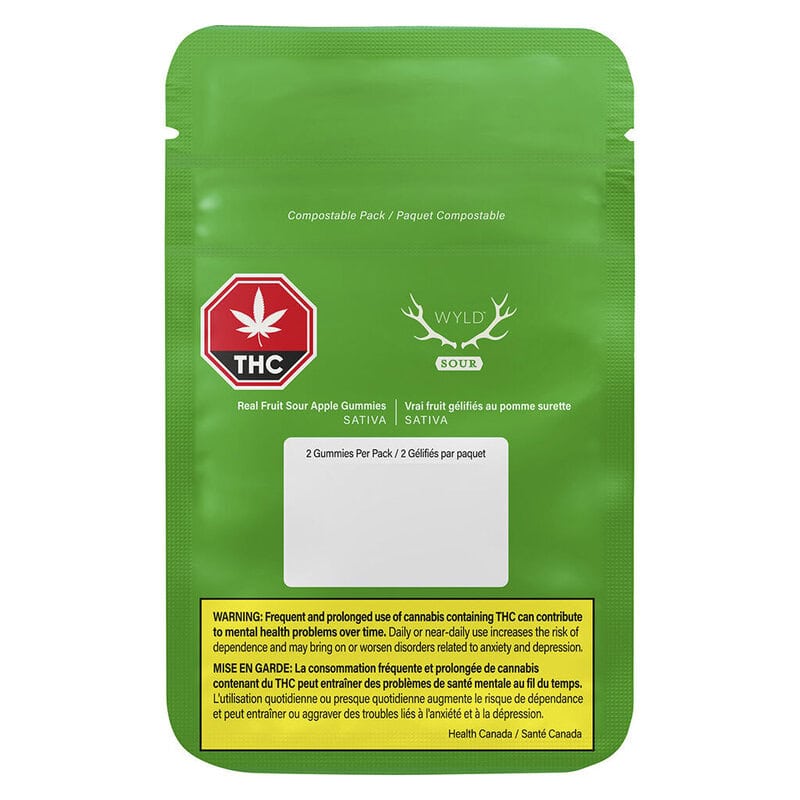 Real Fruit Sour Apple Soft Chews 2pcs <br>Sativa <br>10mg THC - Image 2