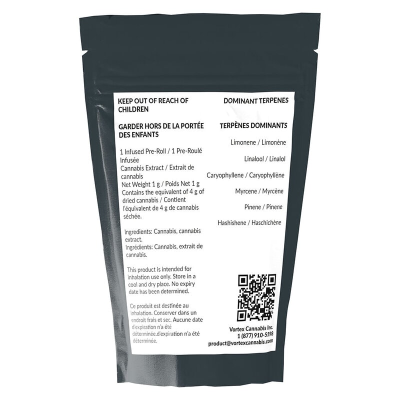 Afghan Black Hash Infused Pre-Roll - Single <br>Hybrid <br>40.6% - Image 3