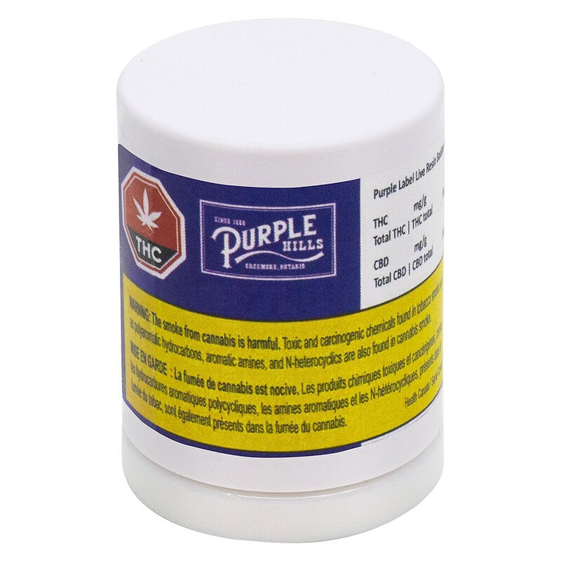 Purple Label (Royal Cherry x Orangeade) Live Resin Badder 1g <br>Hybrid <br>66.1% | 11.6% Terps - Image 2