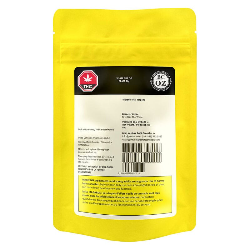 White Fire OG Craft 28g <br>Indica <br>28.3% | 3.65% Terps - Image 2