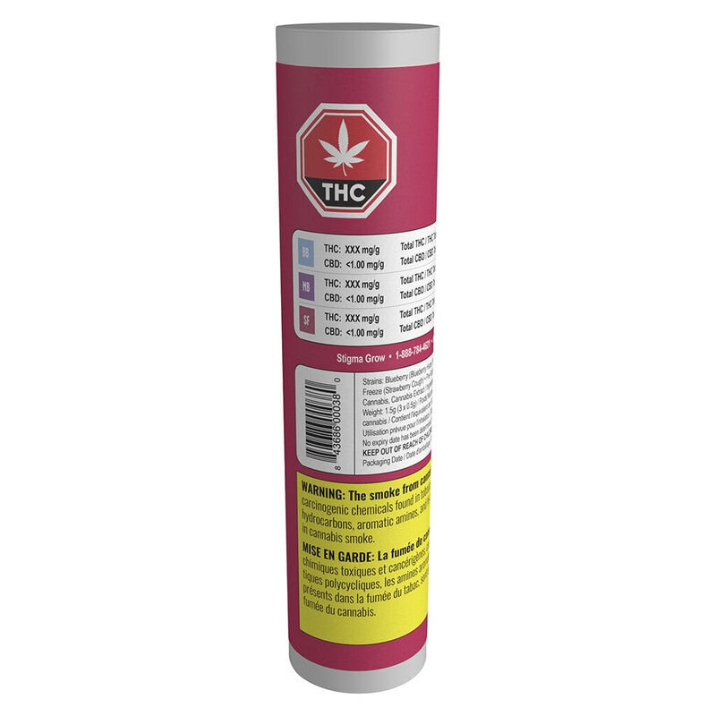 Berry Special Resin Infused Pre-Rolls Variety 3 Pack <br>Hybrid <br>BH 41.3% | WZ 44.2% | SC 43.9% - Image 3